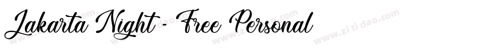 Jakarta Night - Free Personal Use字体转换